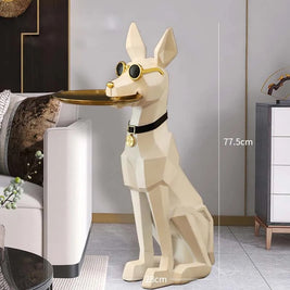 DASHING DOBERMAN DOG SERVER-BIG SIZE