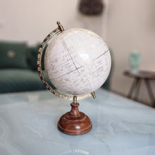 Load image into Gallery viewer, AROUND THE WORLD GLOBE IVORY
