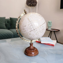 Load image into Gallery viewer, AROUND THE WORLD GLOBE IVORY
