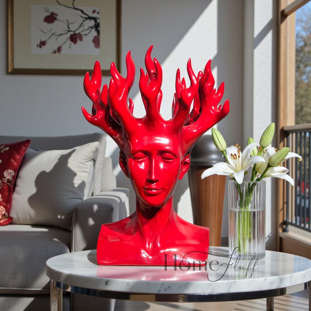 ETERNAL FLAME HEAD SCULPTURE