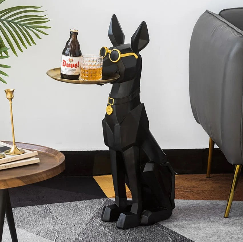 DASHING DOBERMAN DOG SERVER-BIG SIZE