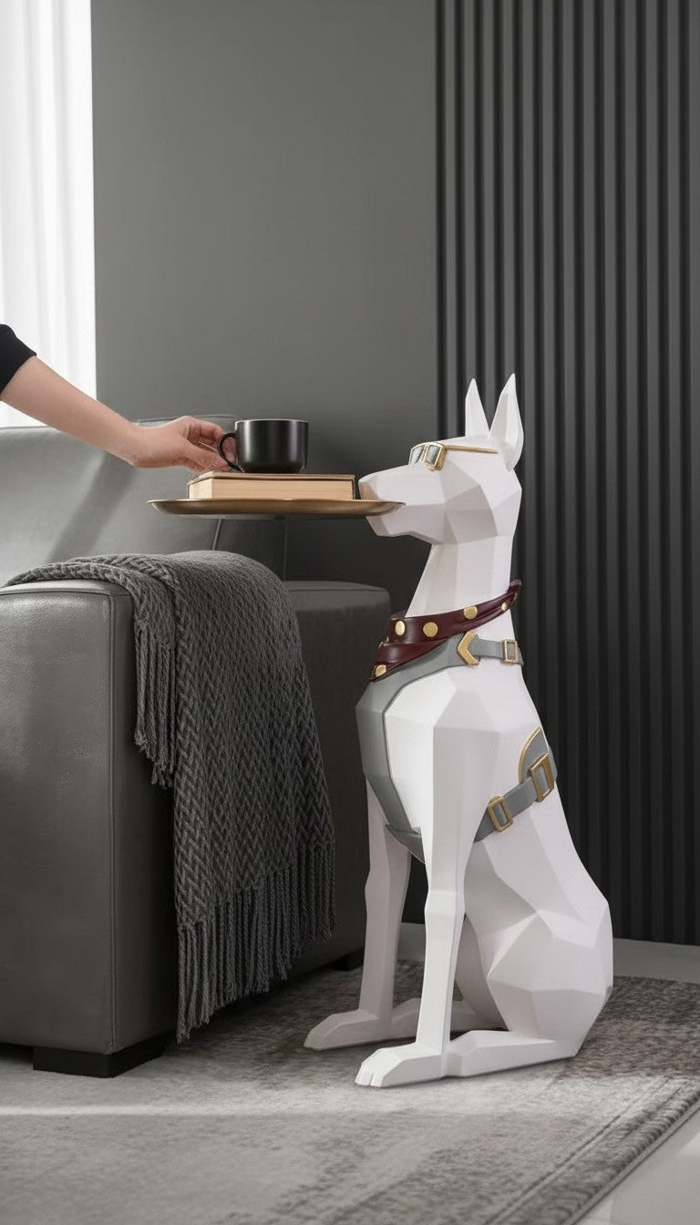 DOBERMAN BUTLER DOG ACCENT TABLE-BIG SIZE