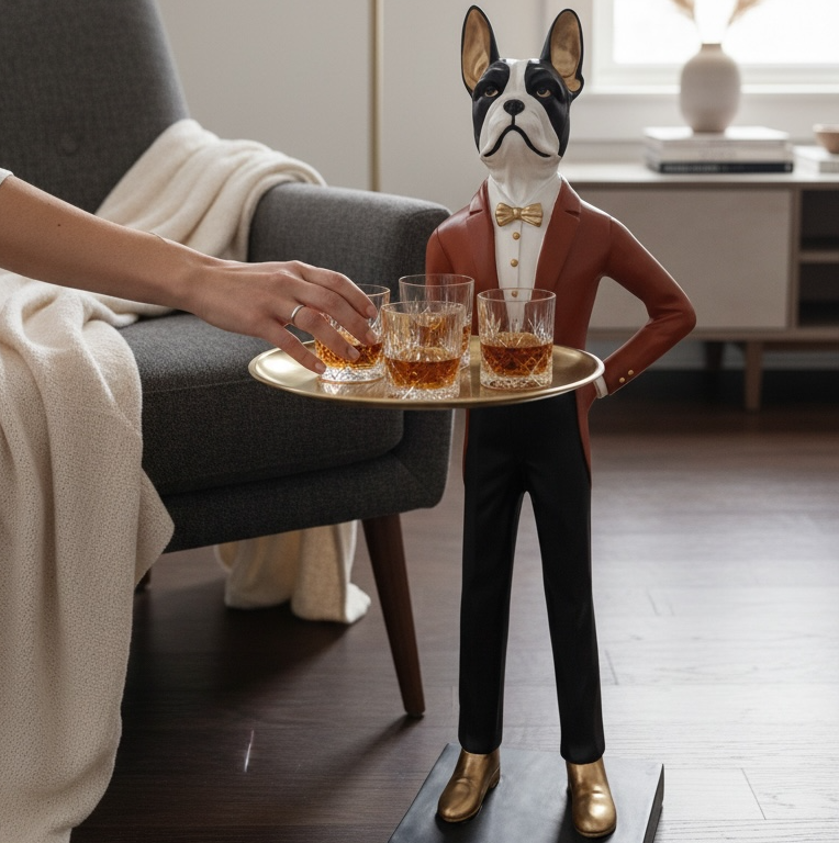 CHARISMATIC BULLDOG BUTLER ACCENT-BIG SIZE