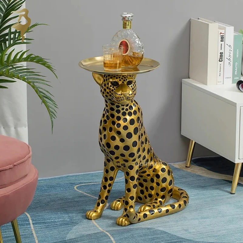 REGAL CHEETAH ACCENT TABLE-BIG SIZE