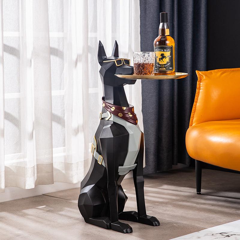 DOBERMAN BUTLER DOG ACCENT TABLE-BIG SIZE