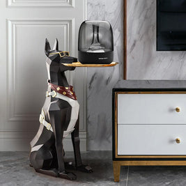 DOBERMAN BUTLER DOG ACCENT TABLE-BIG SIZE