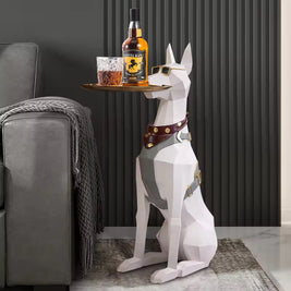 DOBERMAN BUTLER DOG ACCENT TABLE-BIG SIZE