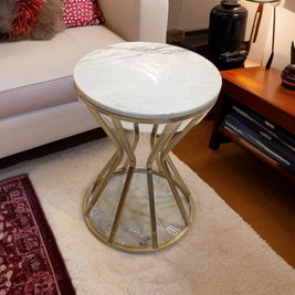 IMPERIAL MARBLE METAL TABLE