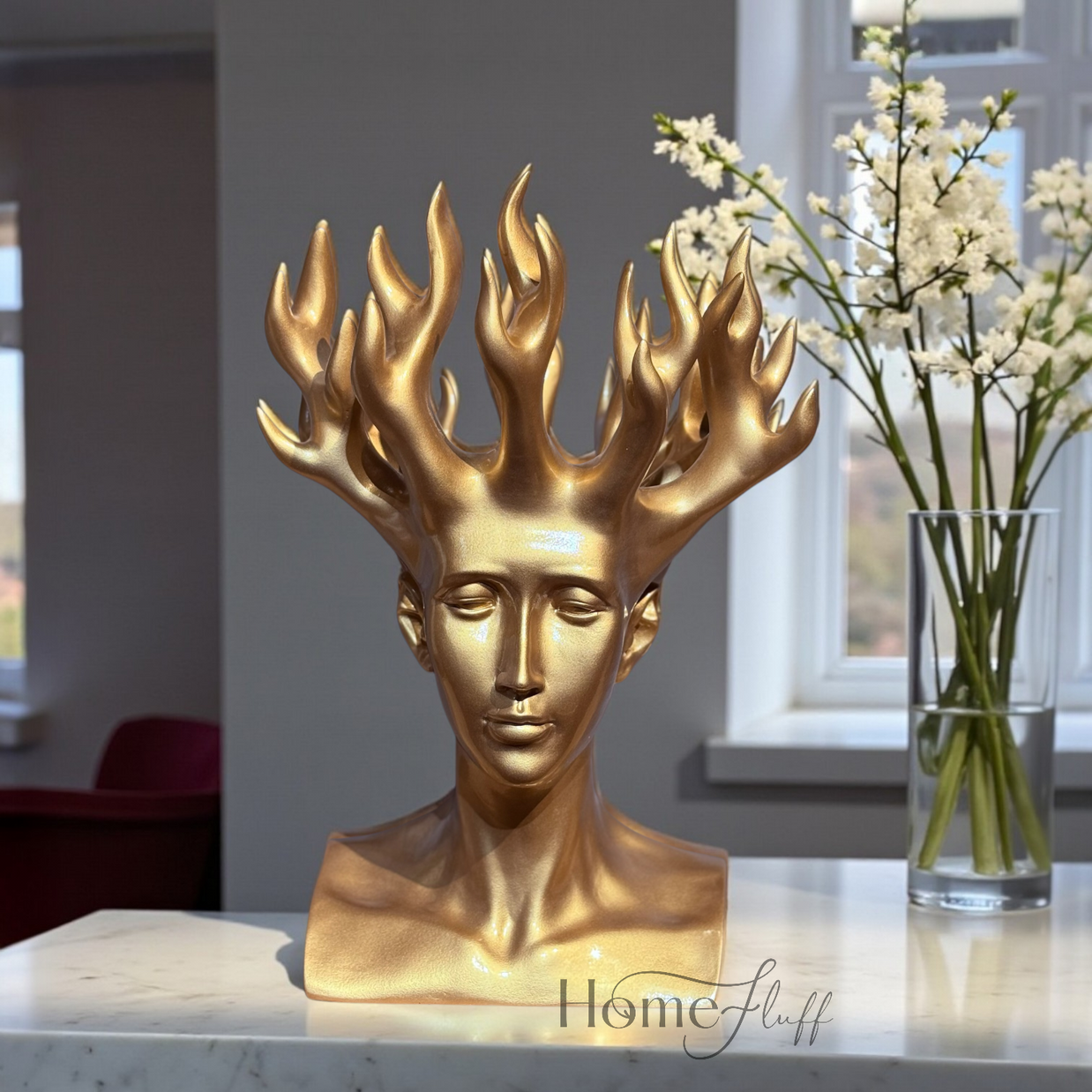 ETERNAL FLAME HEAD SCULPTURE