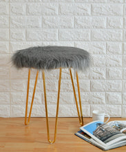Load image into Gallery viewer, MODERN FUR STOOL
