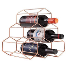 Load image into Gallery viewer, HONEYCOMB GOLD WINE RACK
